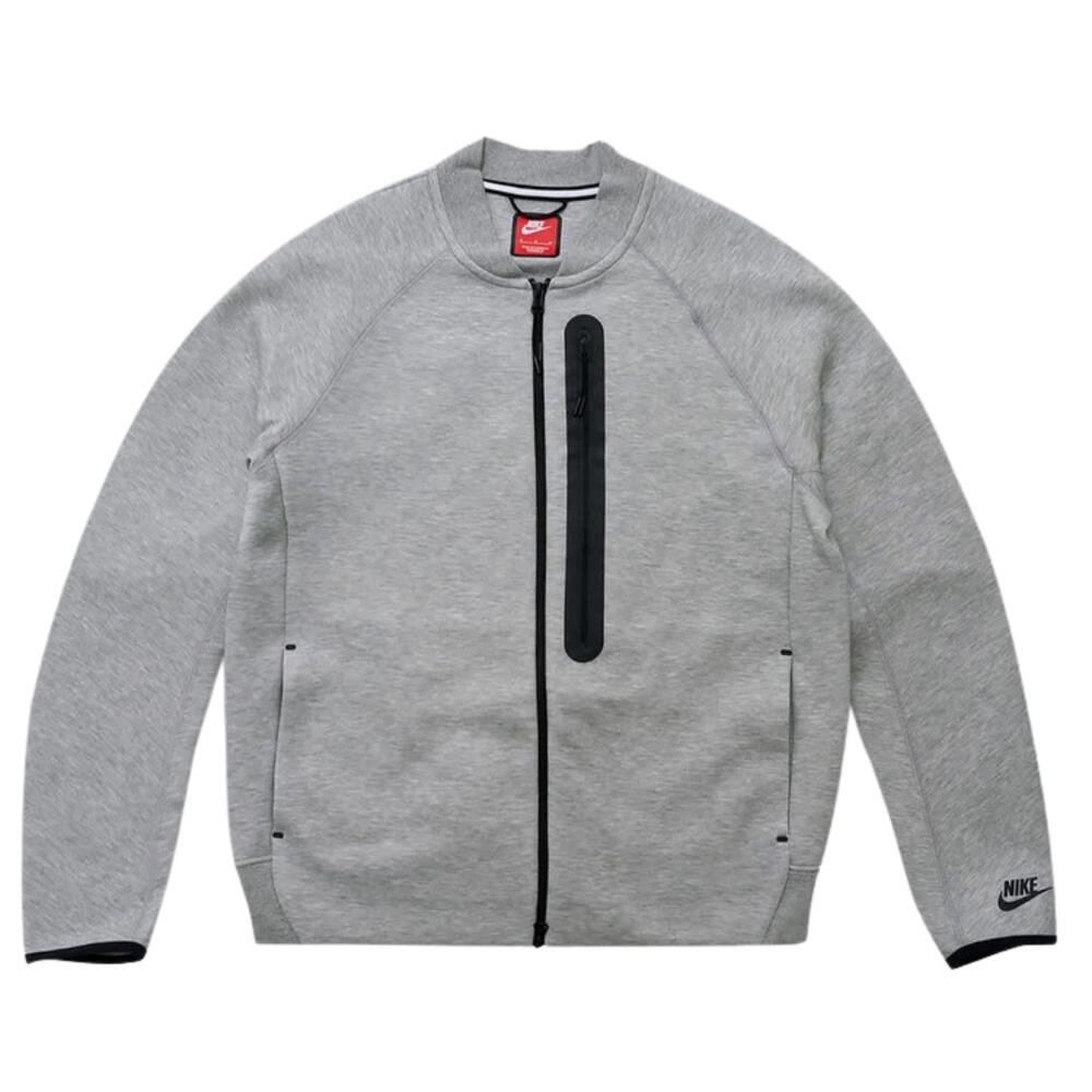 Mens Outdoors Jacket Zippered Pocket Plain Grey Zip Up Track Jacket