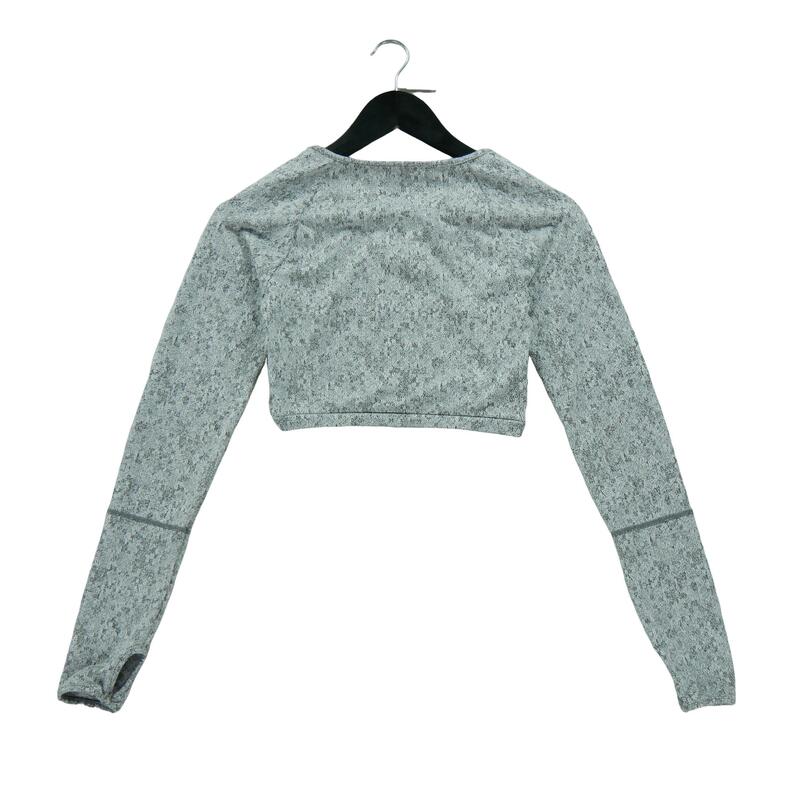 Tricou gri pentru fitness și yoga pentru femei