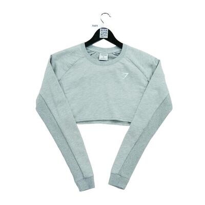 Second life - Damen Graues Fitness T-Shirt - Wie neu