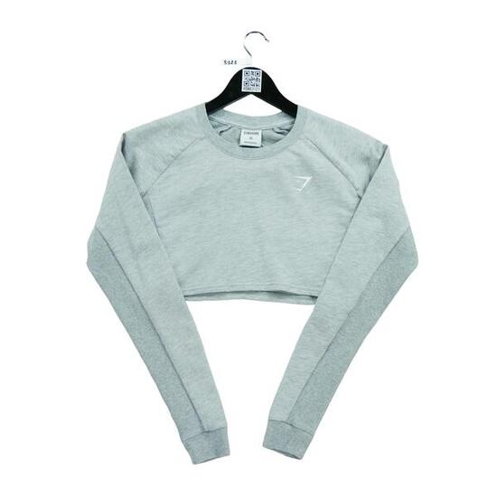 Second life - Damen Graues Fitness T-Shirt - Wie neu