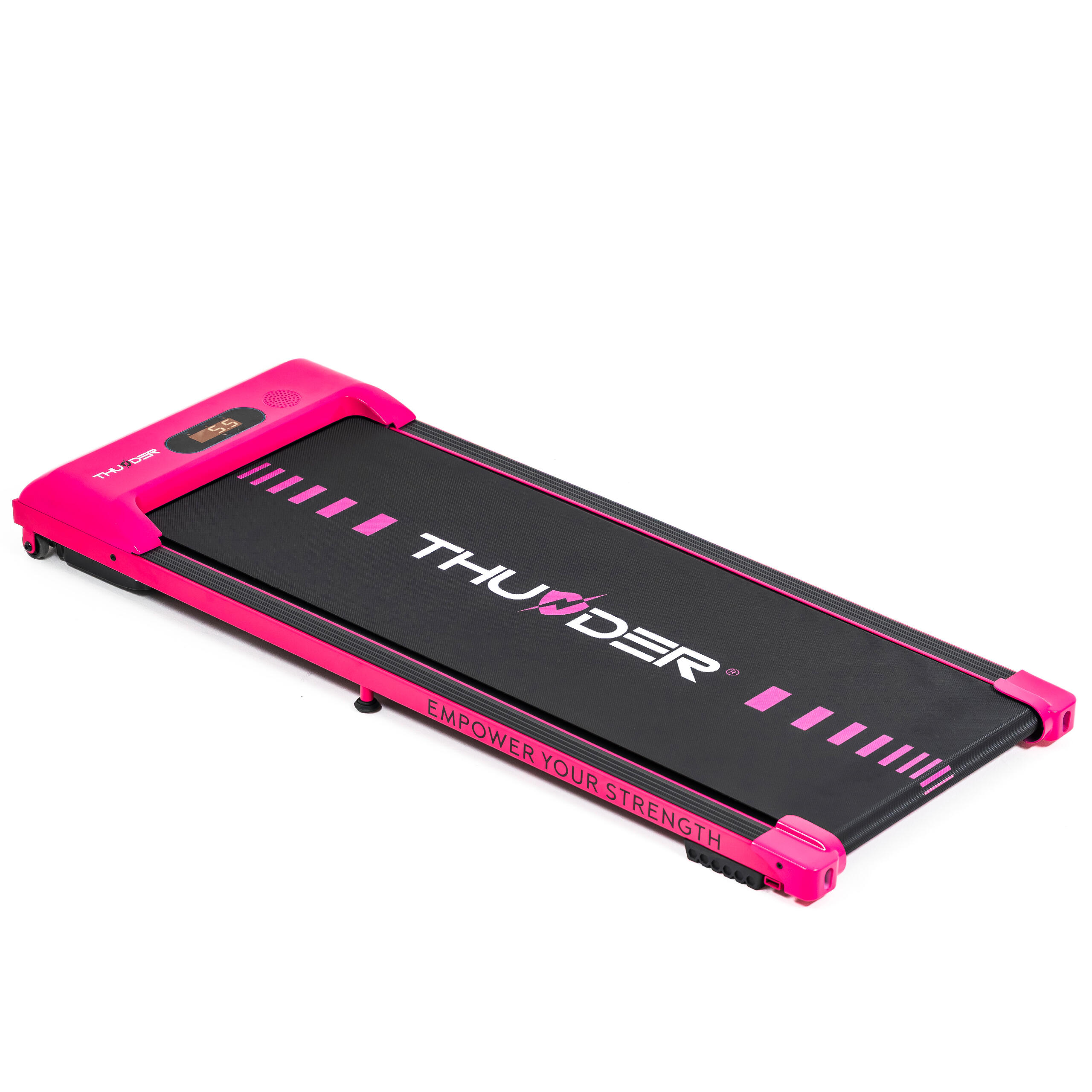 Thunder - Tapis De Course Thunder Idea-pink 101x38cm 6km/h Fitshow Bluetooth Haut-parleur - Tapis De Marche - Noir|rose - No Size - Decathlon