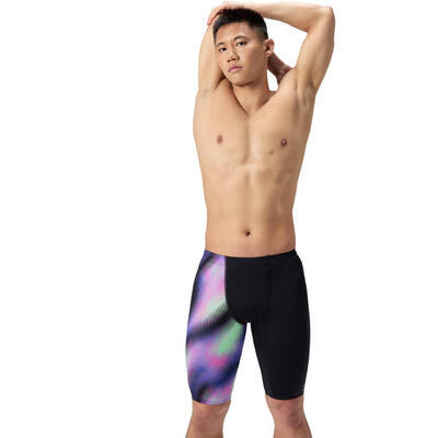 Speedo jammer eco endurance+ one leg print zwart/paars