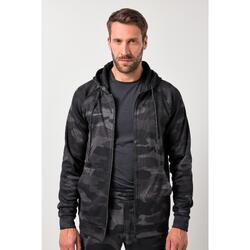 Hommes Veste de survêtement en molleton avec capuche et motif camouflage