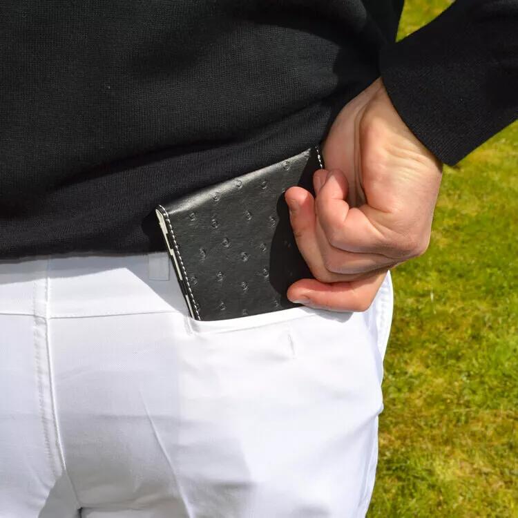 Premium Ostrich Golf carte de score porte-carte 6/6