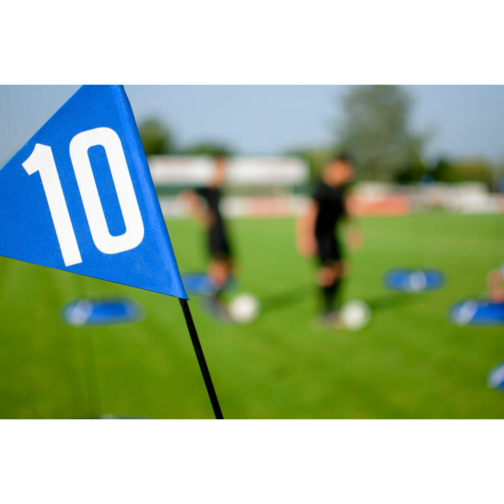 Kit de 10 cibles de FOOT GOLF avec jalon et drapeaux Powershot 7/7