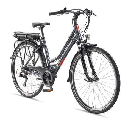 E-Bike XT485 28 Zoll 21-Gang Pedelec Trekking Touren Elektrofahrrad Damen grau