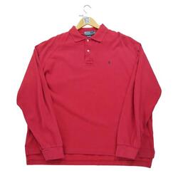Reconditionné - Polo manches longues Homme Rouge - homme - Excellent