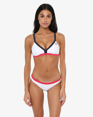 Frambozenkleurige badpakbroek voor dames van synthetisch materiaal om te zwemmen