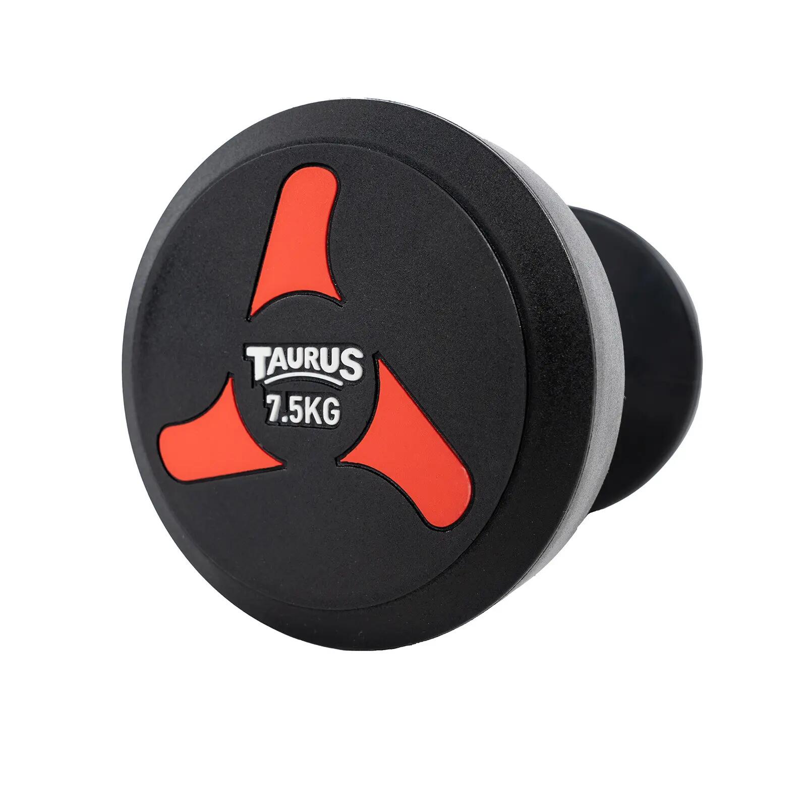 Halter - Krachttraining - Taurus 40 kg - TPU-coating - Zwart 2/4
