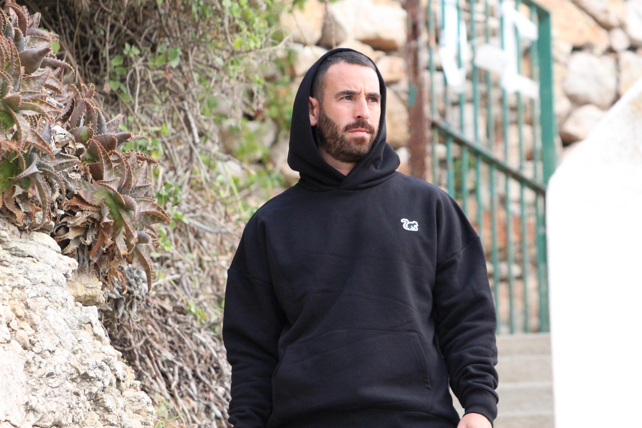Sudadera - Oversize / Capucha / Adulto (Negro ) 3/6