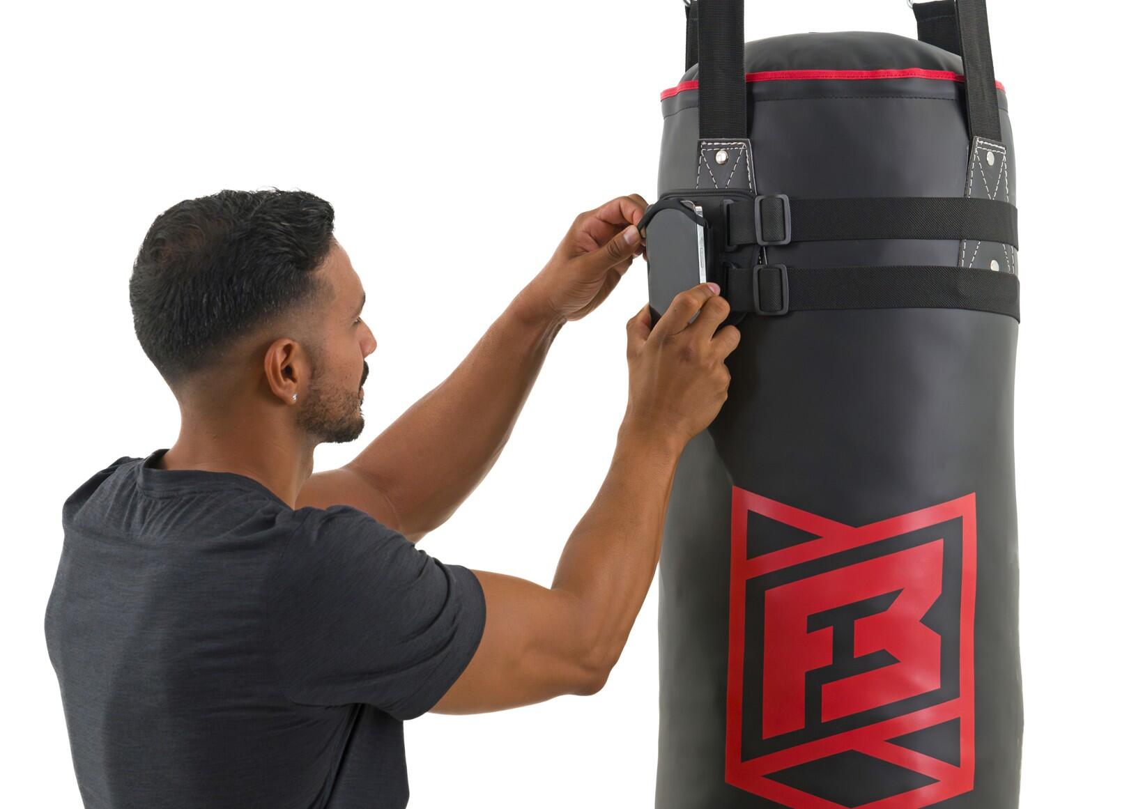 Saco de boxeo con riñonera para sujetar el móvil 3/6