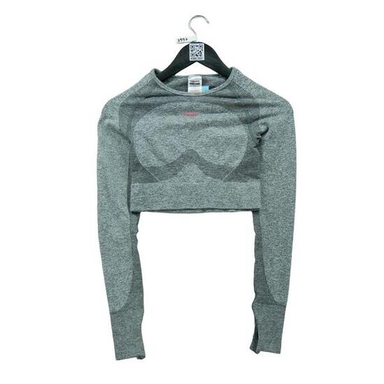 Second life - Damen Fitness Yoga Graues T-Shirt - Wie neu