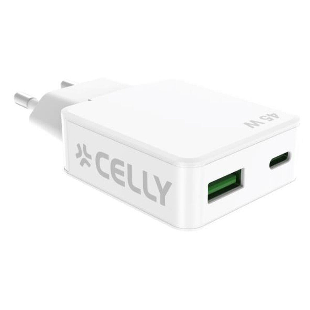 Carregador de Parede CELLY SLIMTC1C1A45WWH Tomada EU 5/5