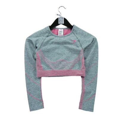 Segunda Vida - Camiseta gris de yoga para fitness de mujer - Excelente