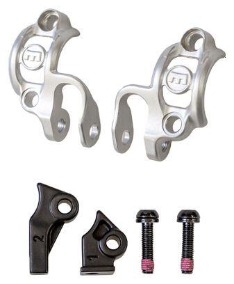 Coppia di morsetti Magura Shiftmix 1+2 Shimano I-Spec I+II Silver