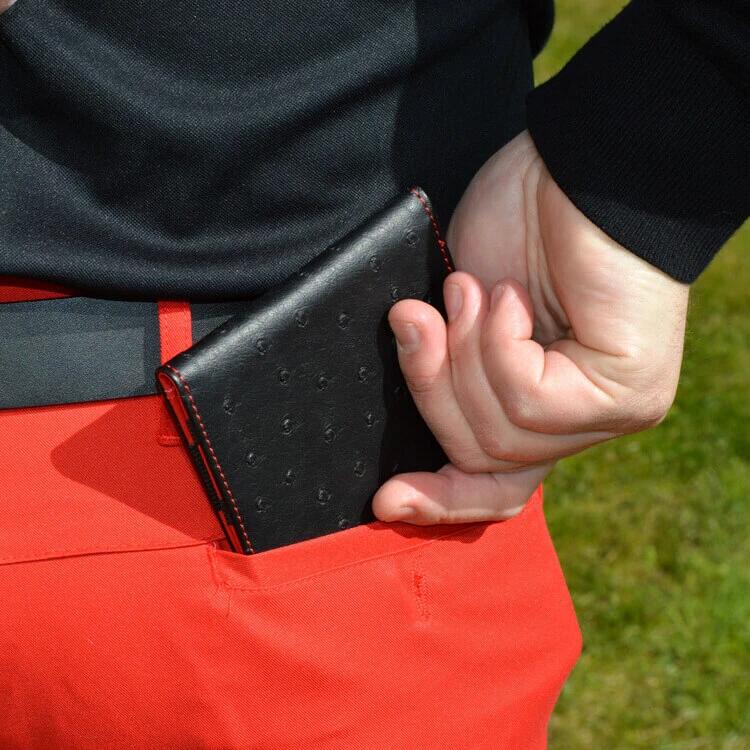 Premium Ostrich Golf carte de score porte-carte 6/6