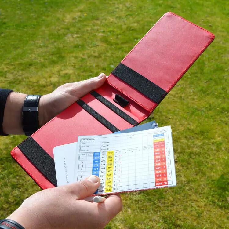 Premium Ostrich Golf carte de score porte-carte 5/6