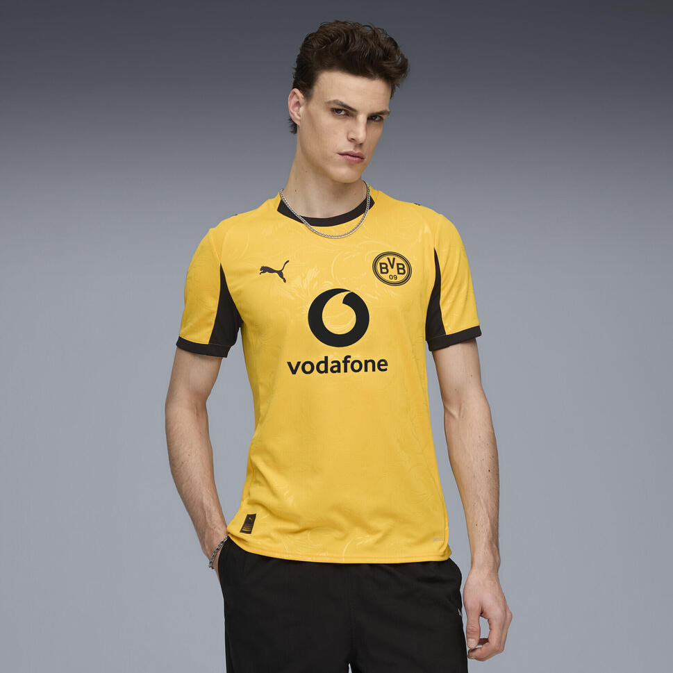 Męska koszulka pucharowa Borussia Dortmund 25/26 PUMA Yellow Sizzle Black
