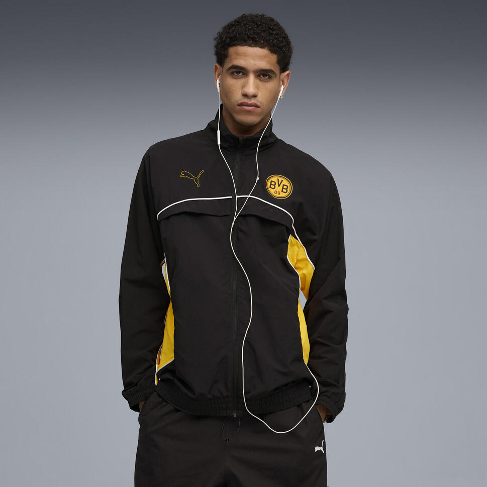 Męska kurtka Borussia Dortmund FtblStatement Cellerator PUMA Black Yellow Sizzle