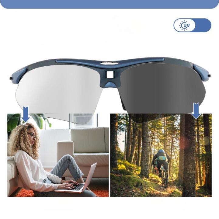 Lunettes de Vélo Polarisées Ultra-légère Branches Amovibles Bleu 2/7