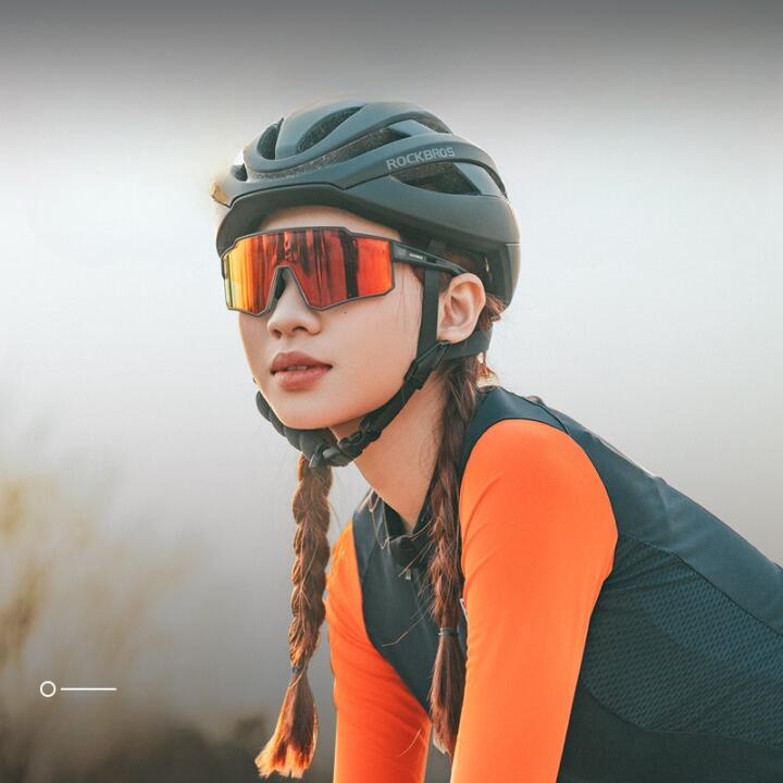 Gepolariseerde Uniseks Fietsbril voor Volwassenen met UV400-bescherming Grijs 4/6