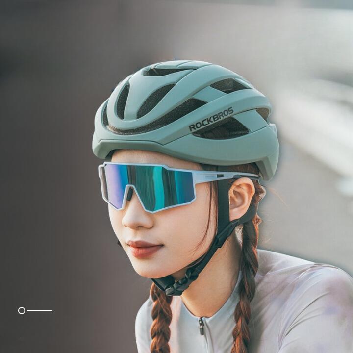 Lunettes de Vélo Polarisées Unisexe Adultes Anti-UV400 Blanc 4/6