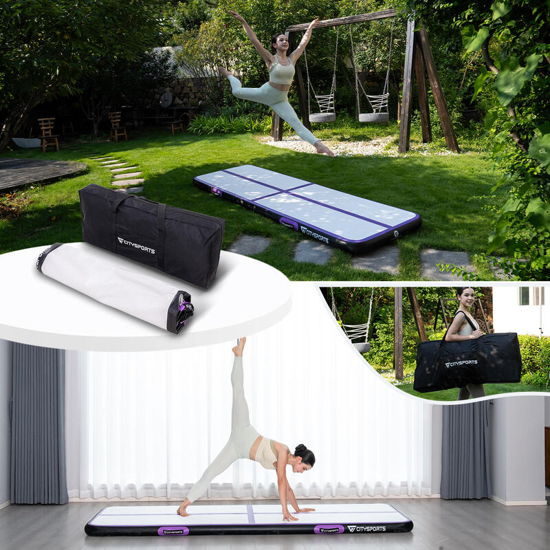 Saltea gonflabilă pentru gimnastică cu pompă electrică, saltea cu aer