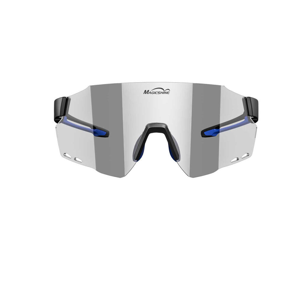 WindBreaker meekleurende zonnebril - WB002B - zwart/blauw + lichtgrijze lens 6/6
