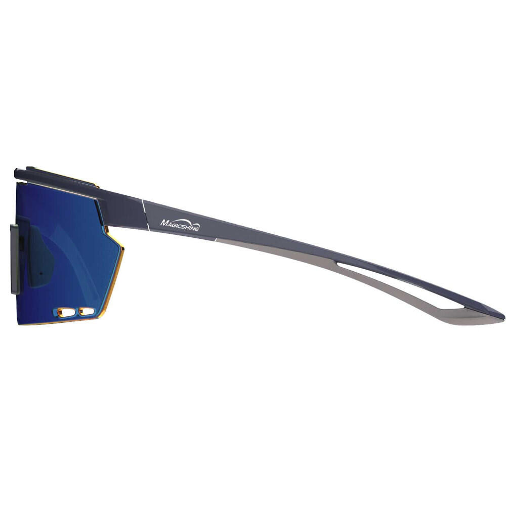Rollerbril - RL004 - blauw/grijs - zilveren lens 6/7