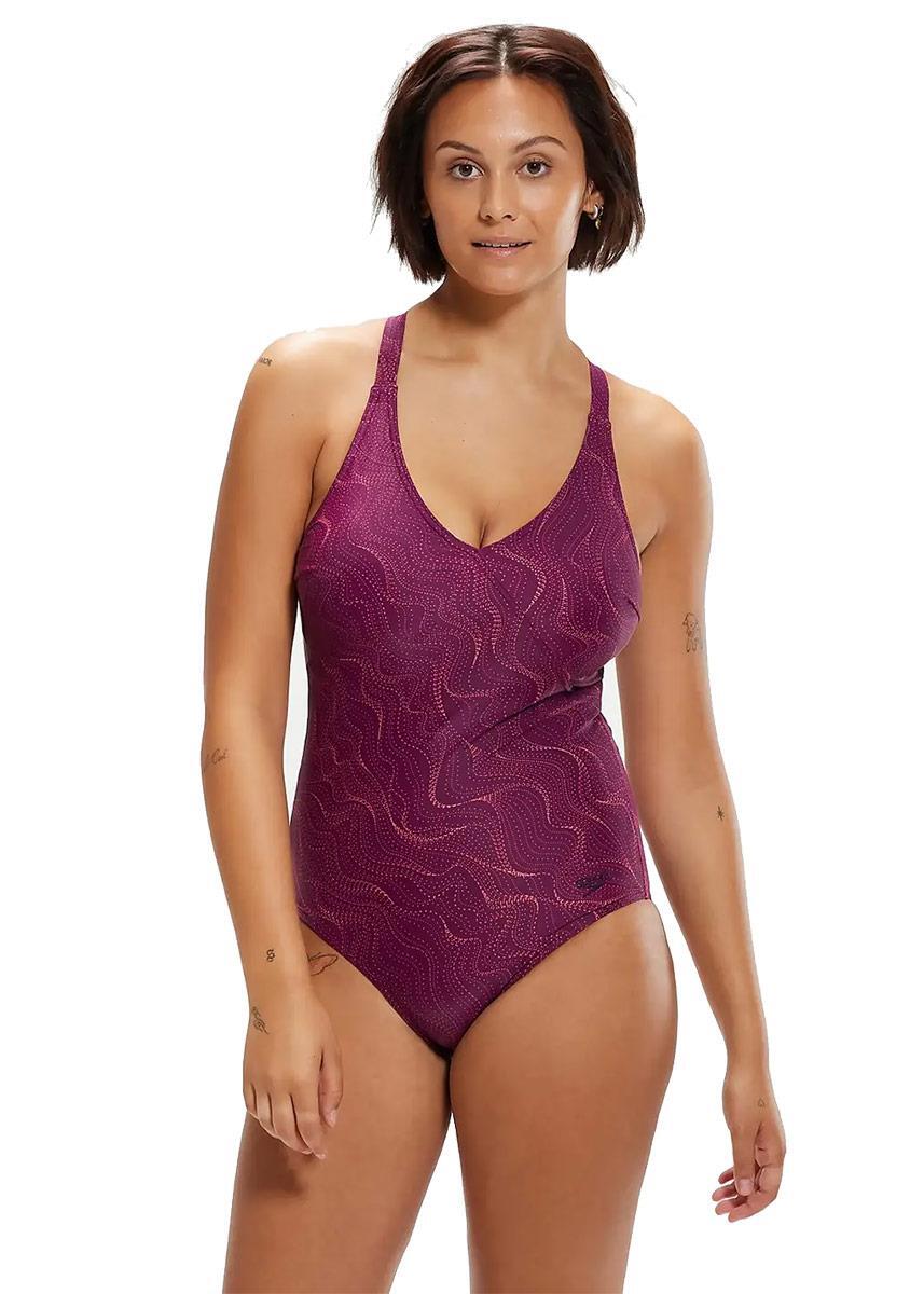 Maillot de bain imprimé Speedo Lexi - Cerise - Taille 32 1/6