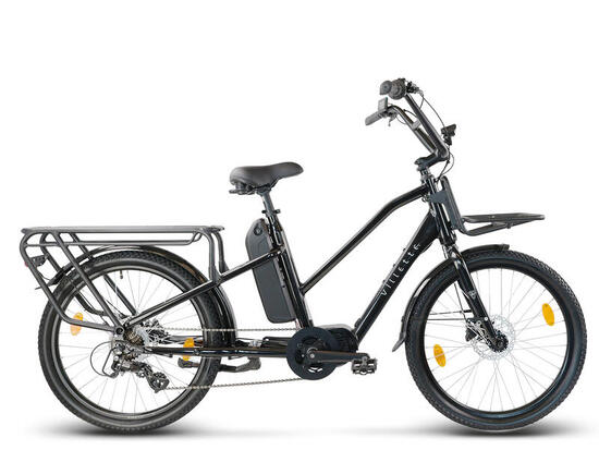 Villette Longtail, transport ebike midmotor 13Ah 7sp noir