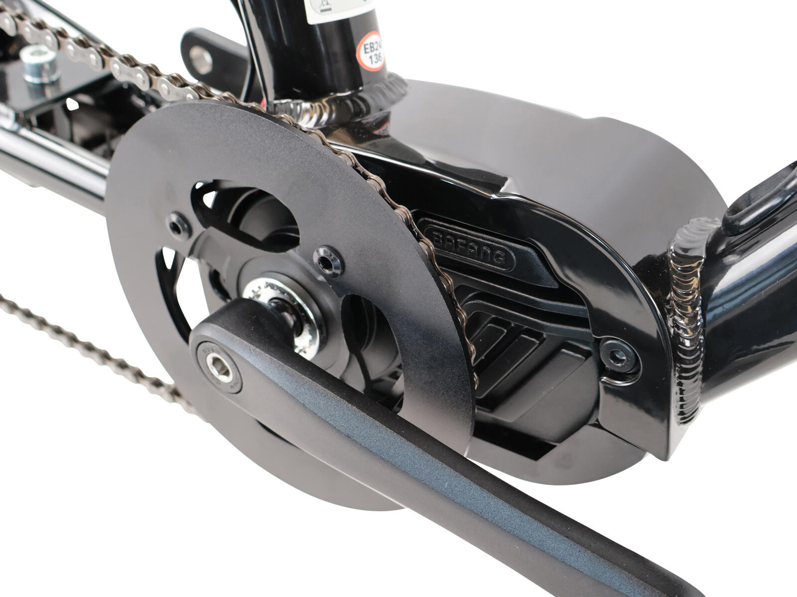 Villette Longtail, midmotor ebike transport 13Ah 7sp zwart 4/5