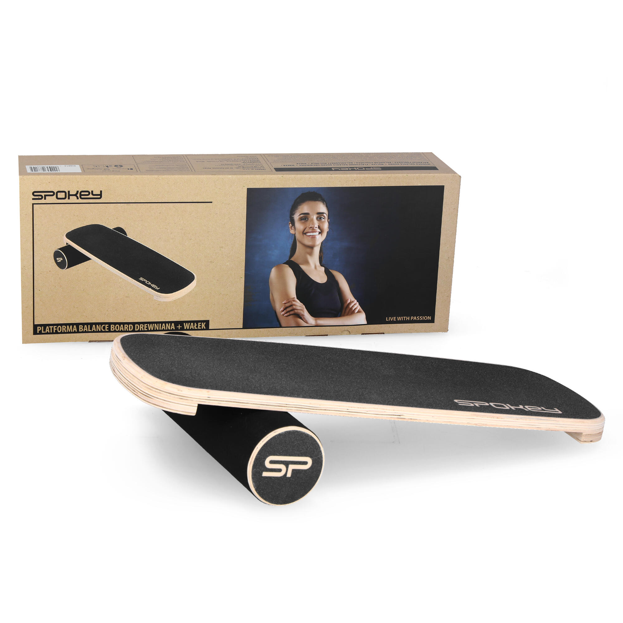 Deska do balansowania balance board z wałkiem trening równowagi Spokey SWAY 5/6