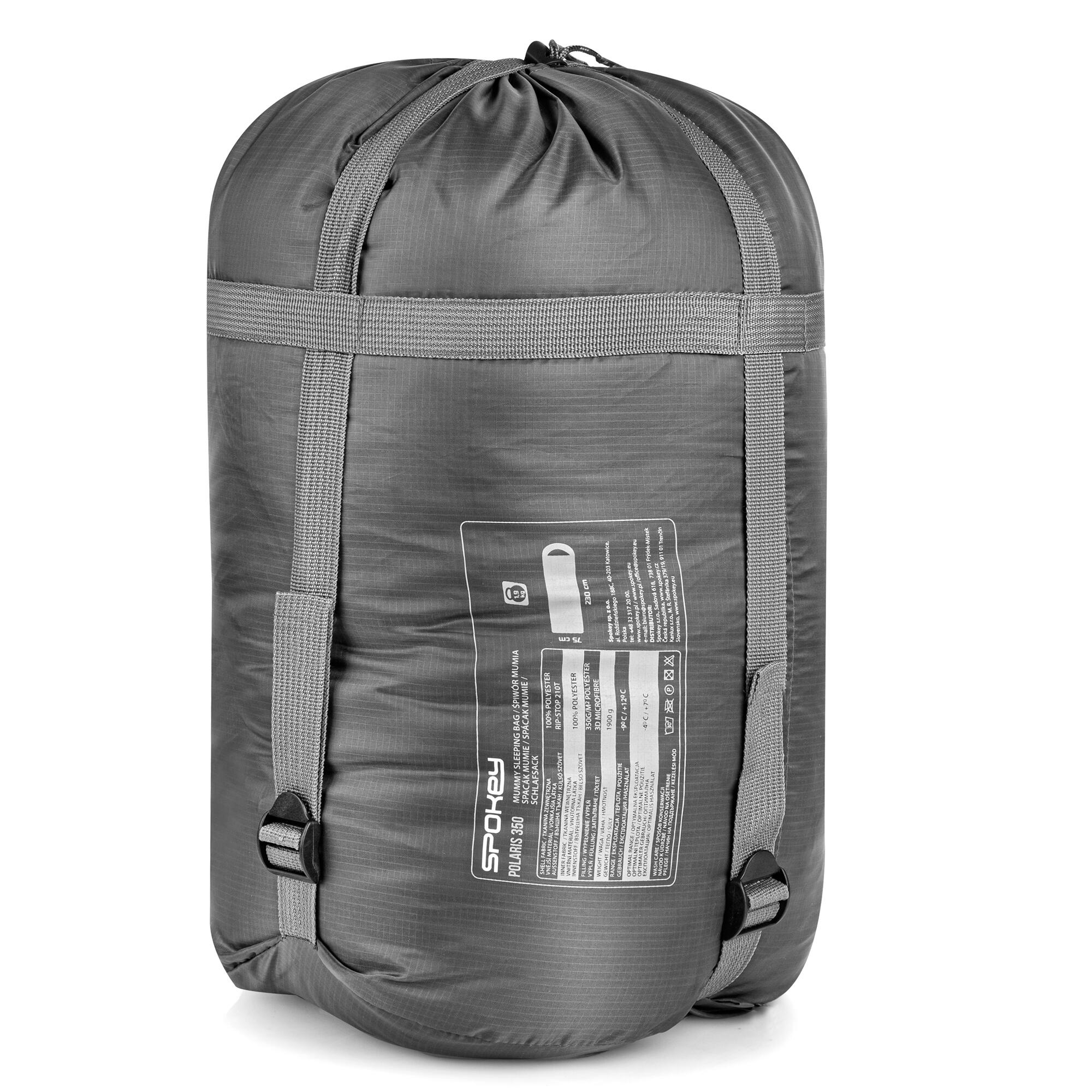Śpiwór koperta zimowy 230x75 cm z workiem kompresyjnym Spokey POLARIS 350 3/7