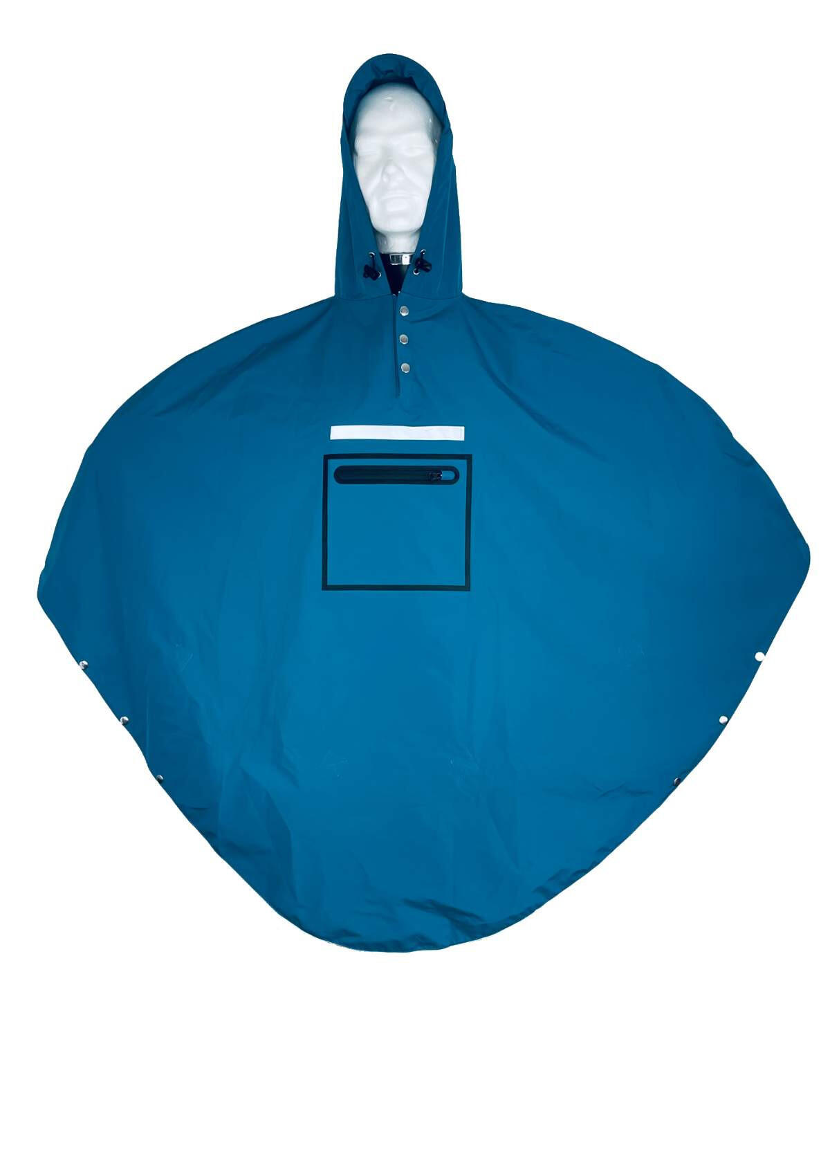 PEOPLE PONCHO Poncho The People'S Poncho Hellblau