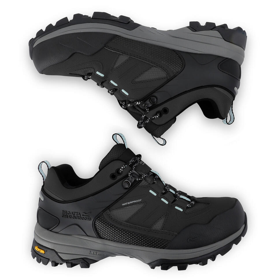 Buty damskie trekkingowe niskie z membraną Regen Vibram