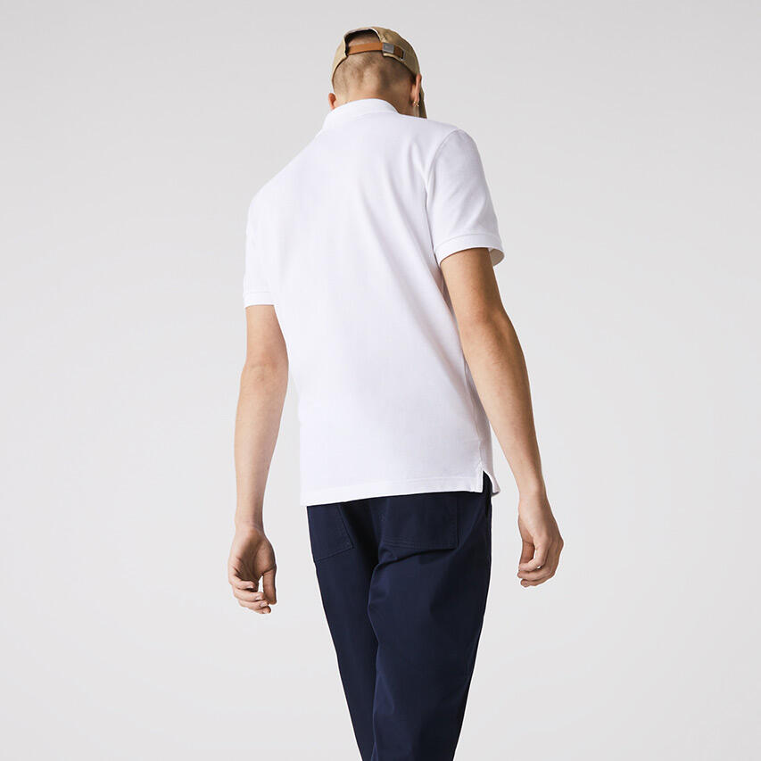 Heren Polo Shirt Wit 3/4