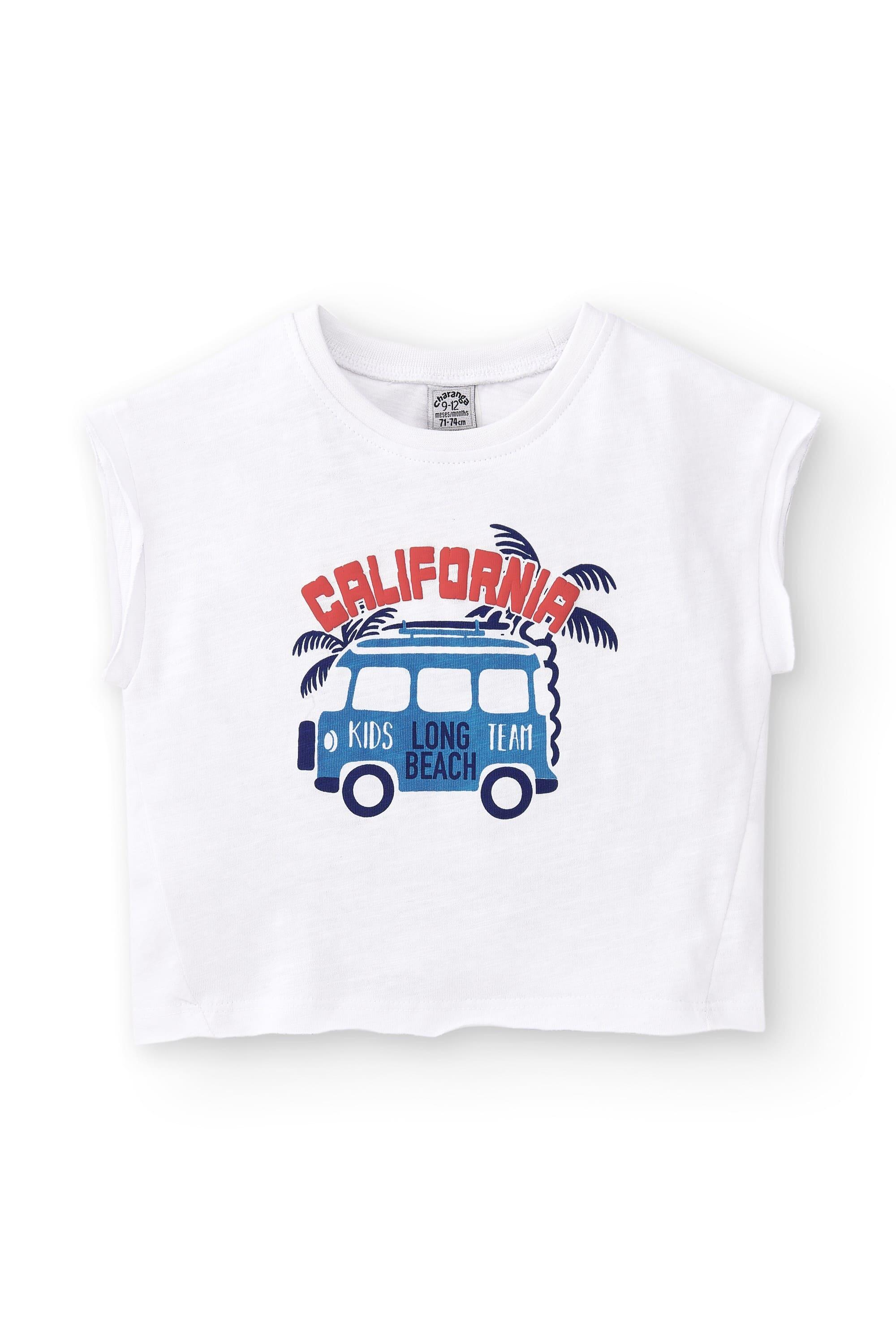 Camiseta de bebé niño color blanco 2/5