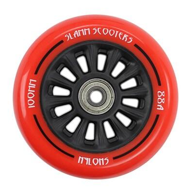 Slamm Nylon core Roue trottinette freestyle rouge web only                   2 modèles disponibles 1495€    SLAMM Slamm Nylon core Roue trottinette freestyle rougeVendu exclusivement en ligne   