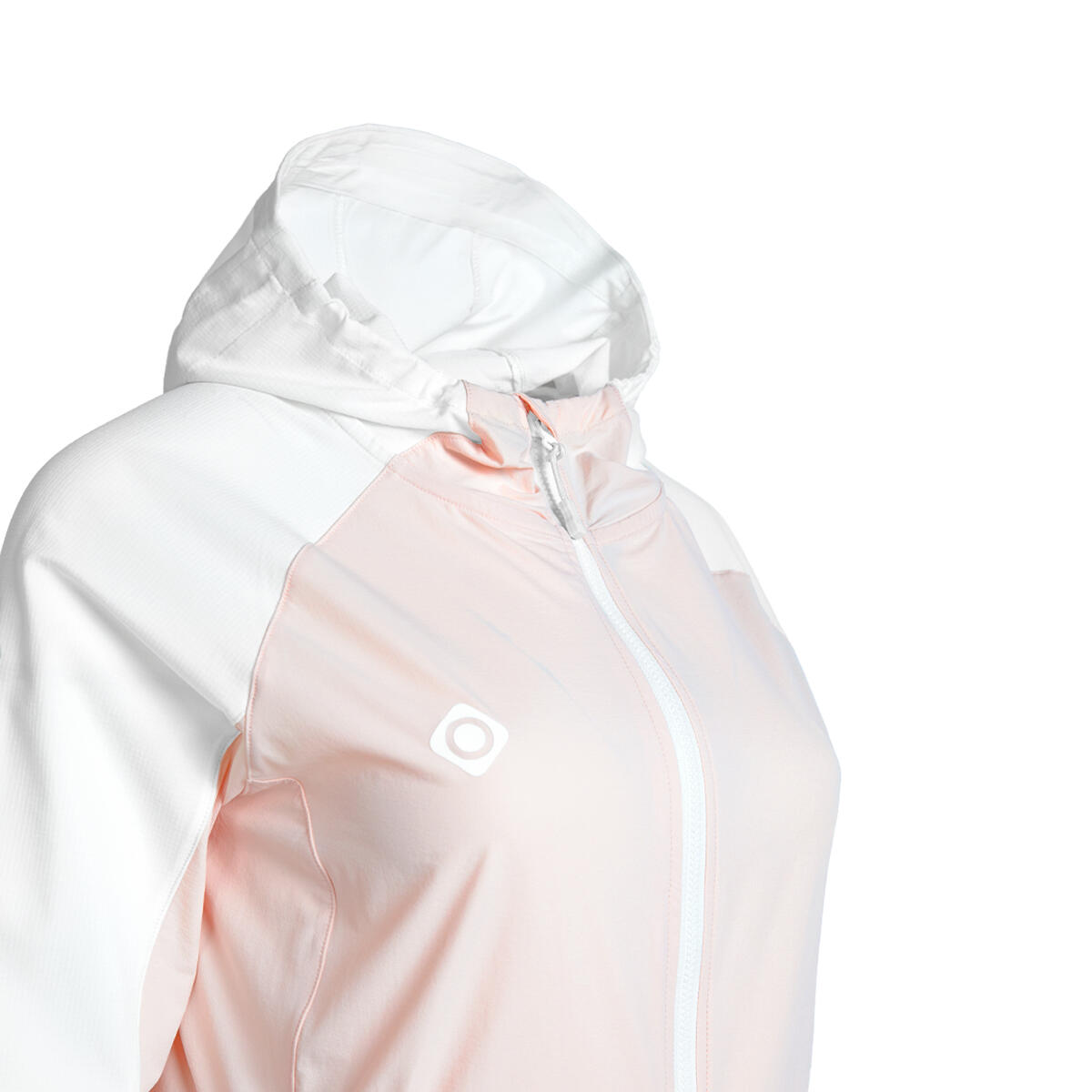 Giacca leggera da donna AZUSA con cappuccio per corsa e trekking, regolabile e c 3/4