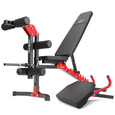 Set per allenamento con i pesi Marbo Sport panca regolabile e accessori
