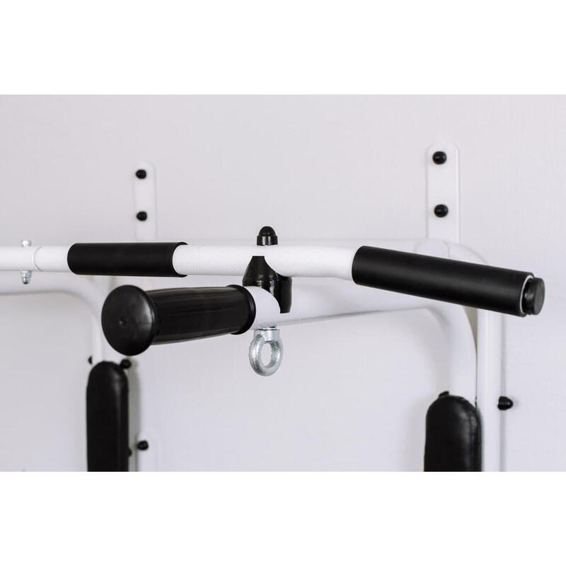 Bară de Tracțiuni de Perete 3 în 1 cu Bare pentru Flotări și Suport Sac de Box