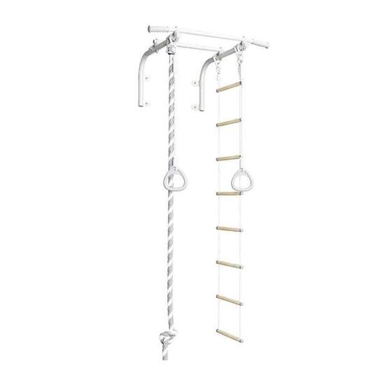 Wand-Klimmzugstange mit Zubehör, Silber, Komet