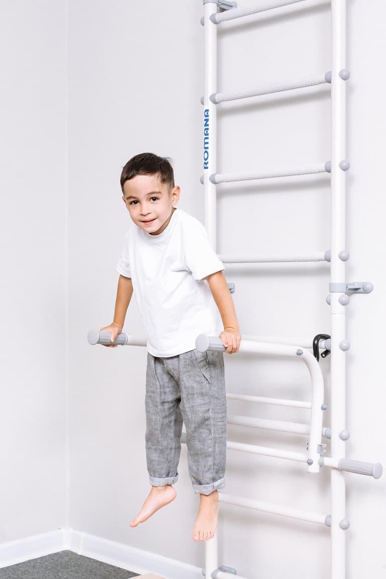 2-in-1 Klimmzugstange & Dip-Station Next Basic für Sprossenwand 3/7