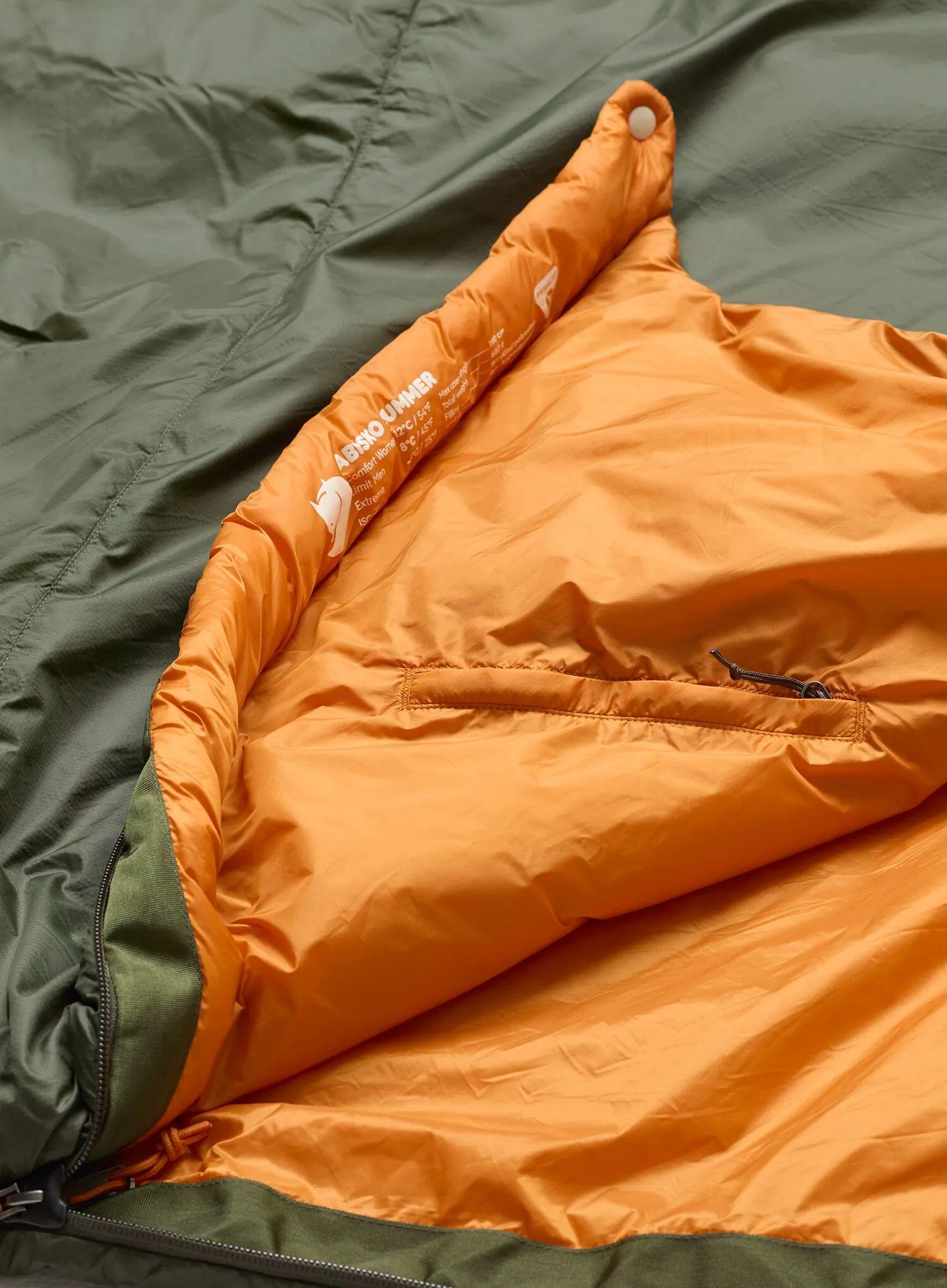 Saco de Dormir Verde Fjallraven Abisko Summer Olive Cómodo y Cálido 5/7