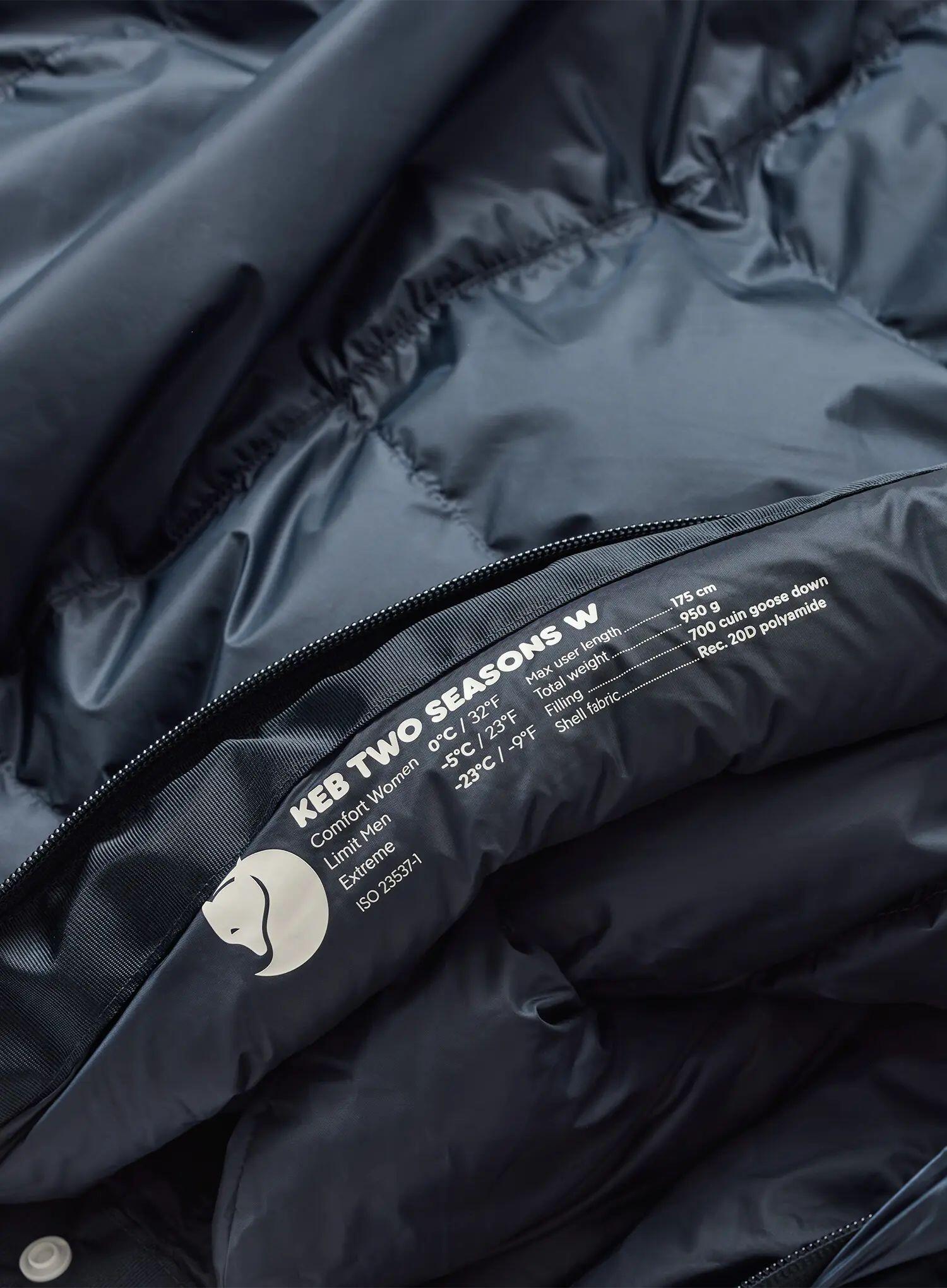 Śpiwór puchowy damski Fjallraven Keb Two Seasons (175 cm) - navy 3/7
