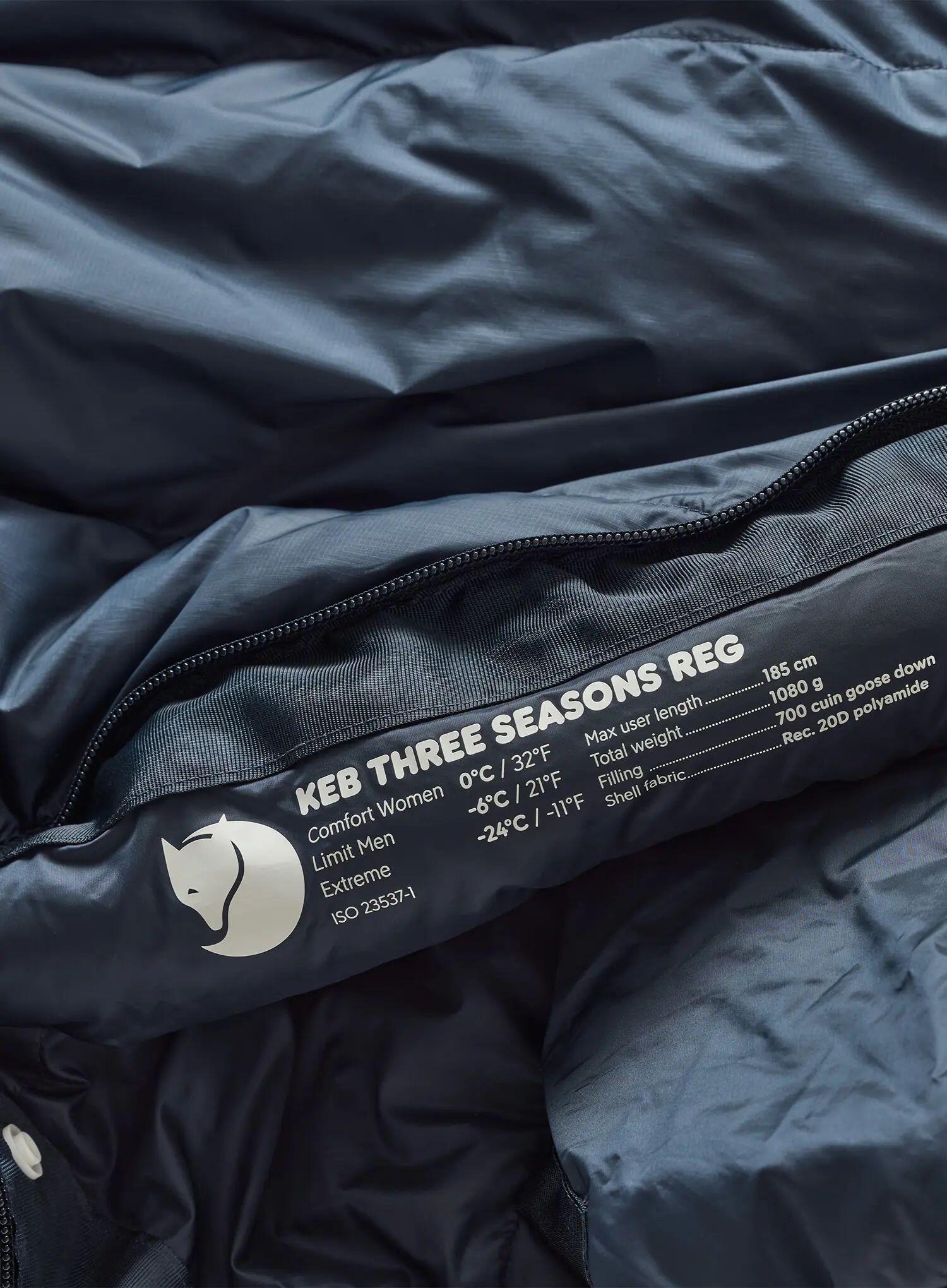 Śpiwór puchowy Fjallraven Keb Three Seasons Regular (185 cm) - navy 2/7