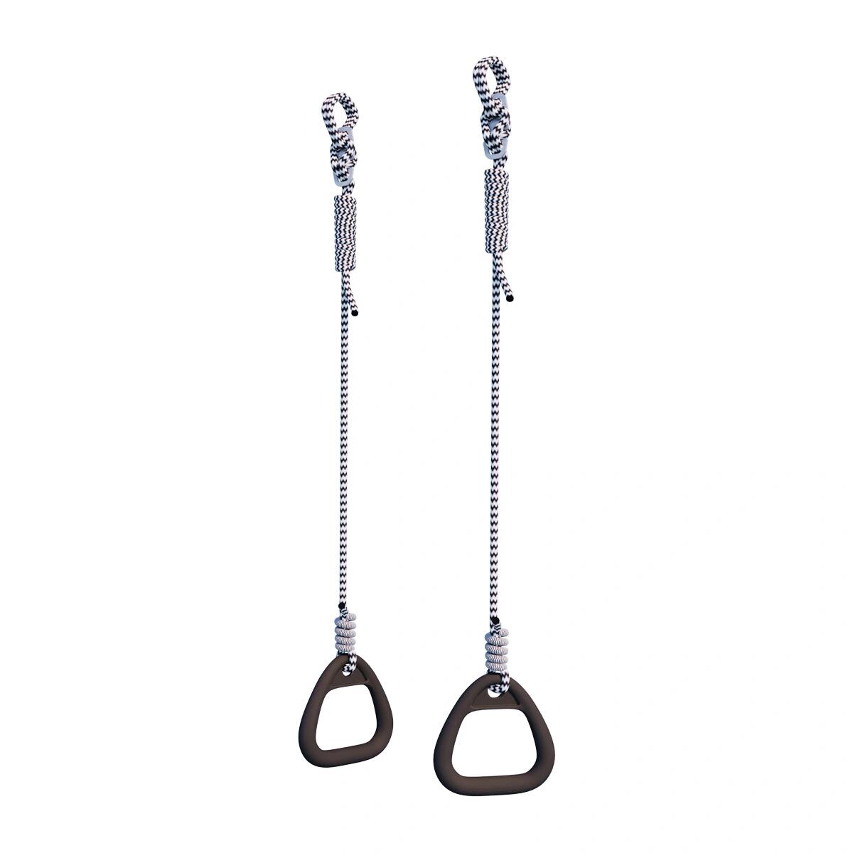 MAŁPISZON Dětské Gymnastika Kruhy Nastavitelné Závěsné Sport Černá