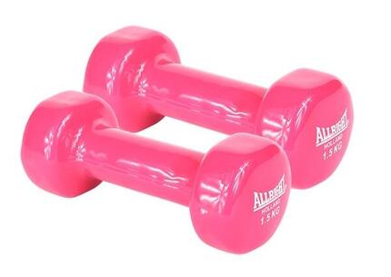 Hantle winylowe AllRight 2x1,5 kg różowe