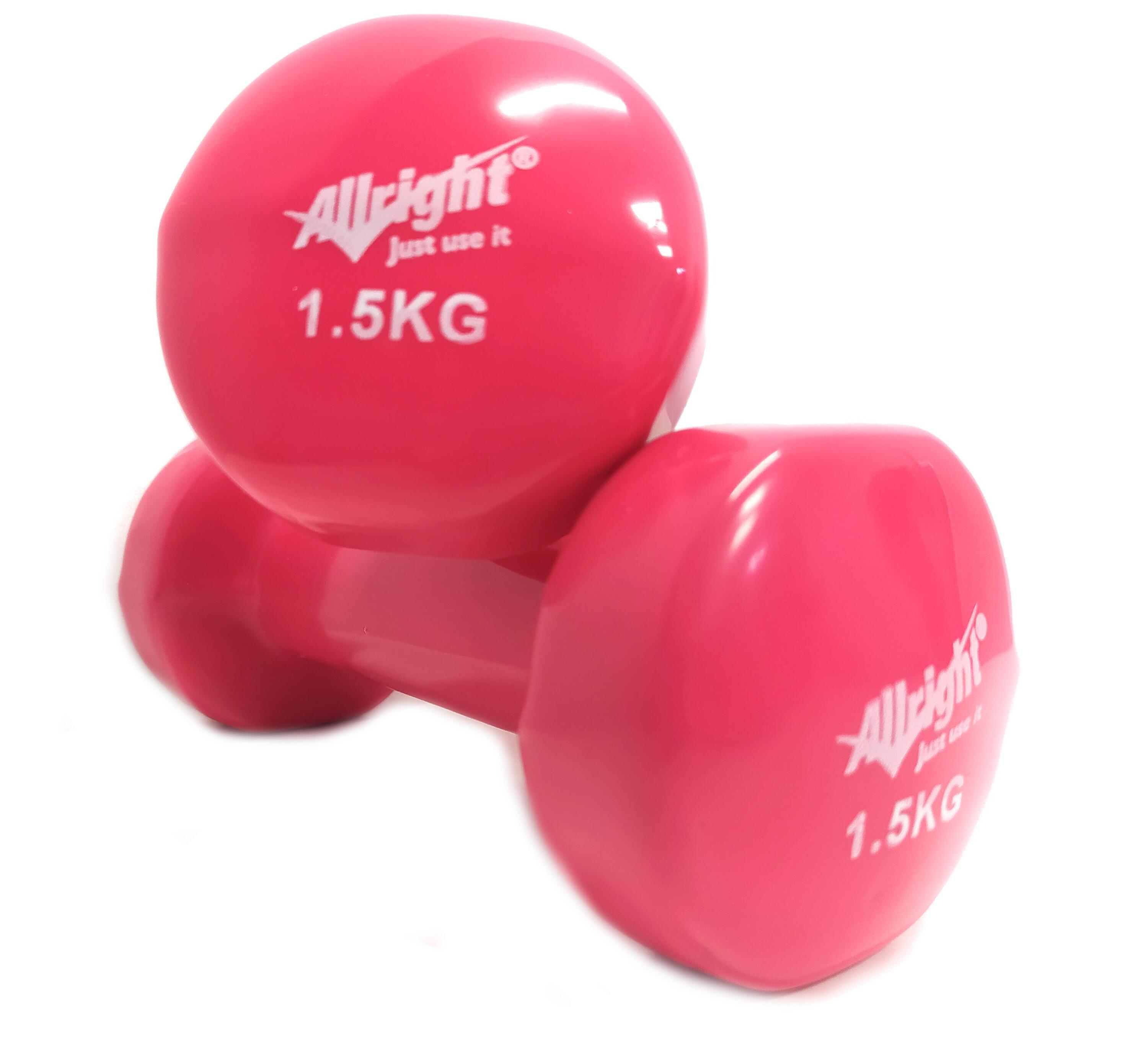 Hantle winylowe AllRight 2x1,5 kg różowe 3/4